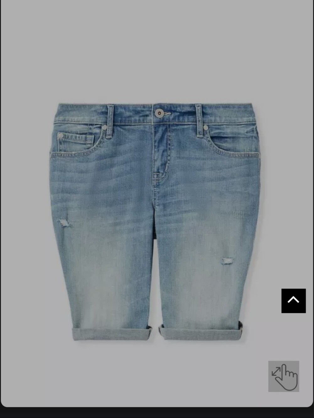 Bermuda Vintage Stretch Mid-Rise Short - Light Blue